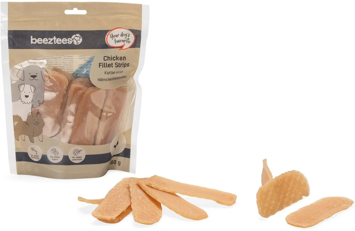 Beeztees Kipfilet Strips Hondensnack 400g