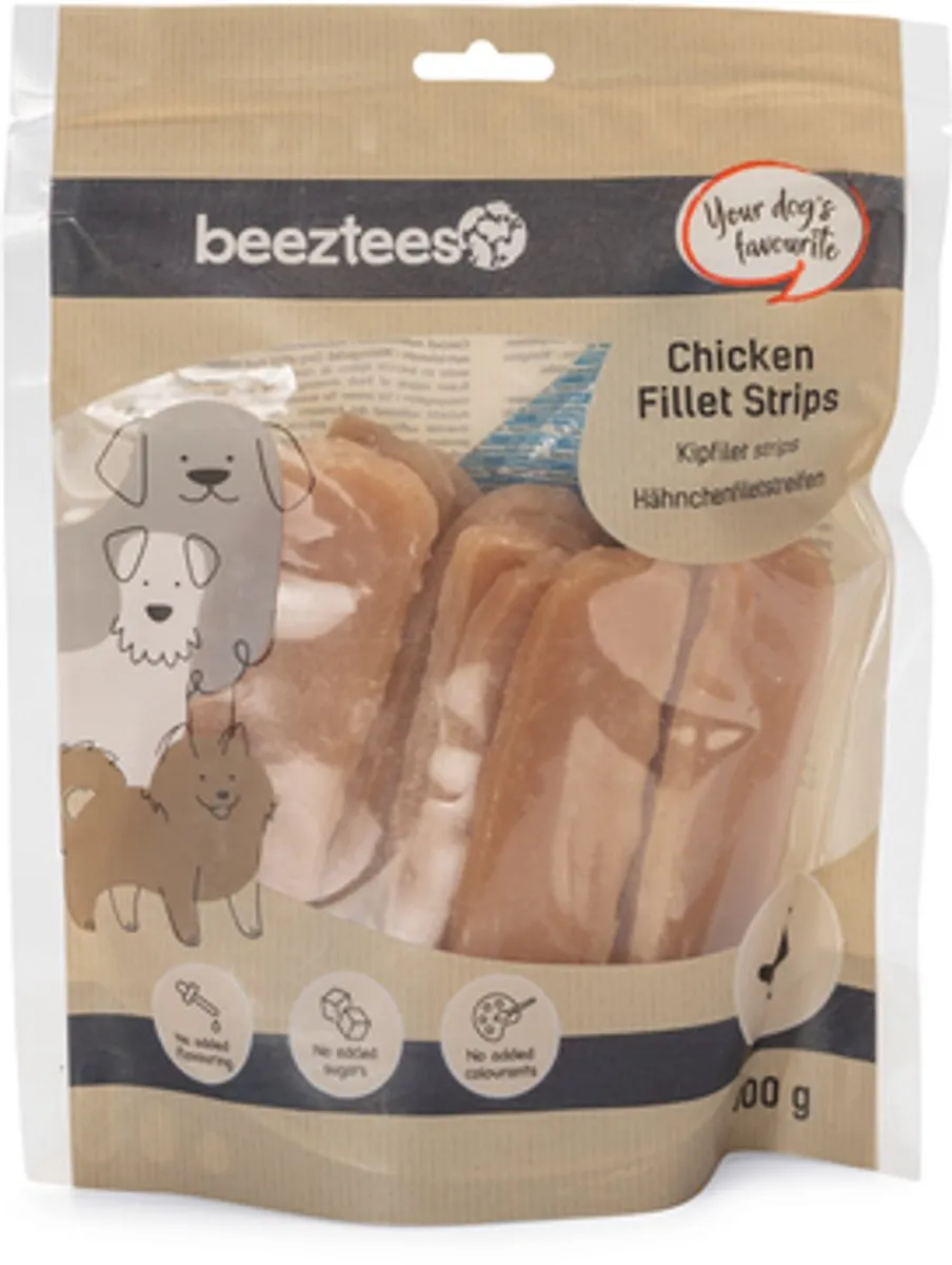 Beeztees Kipfilet Strips Hondensnack 400g