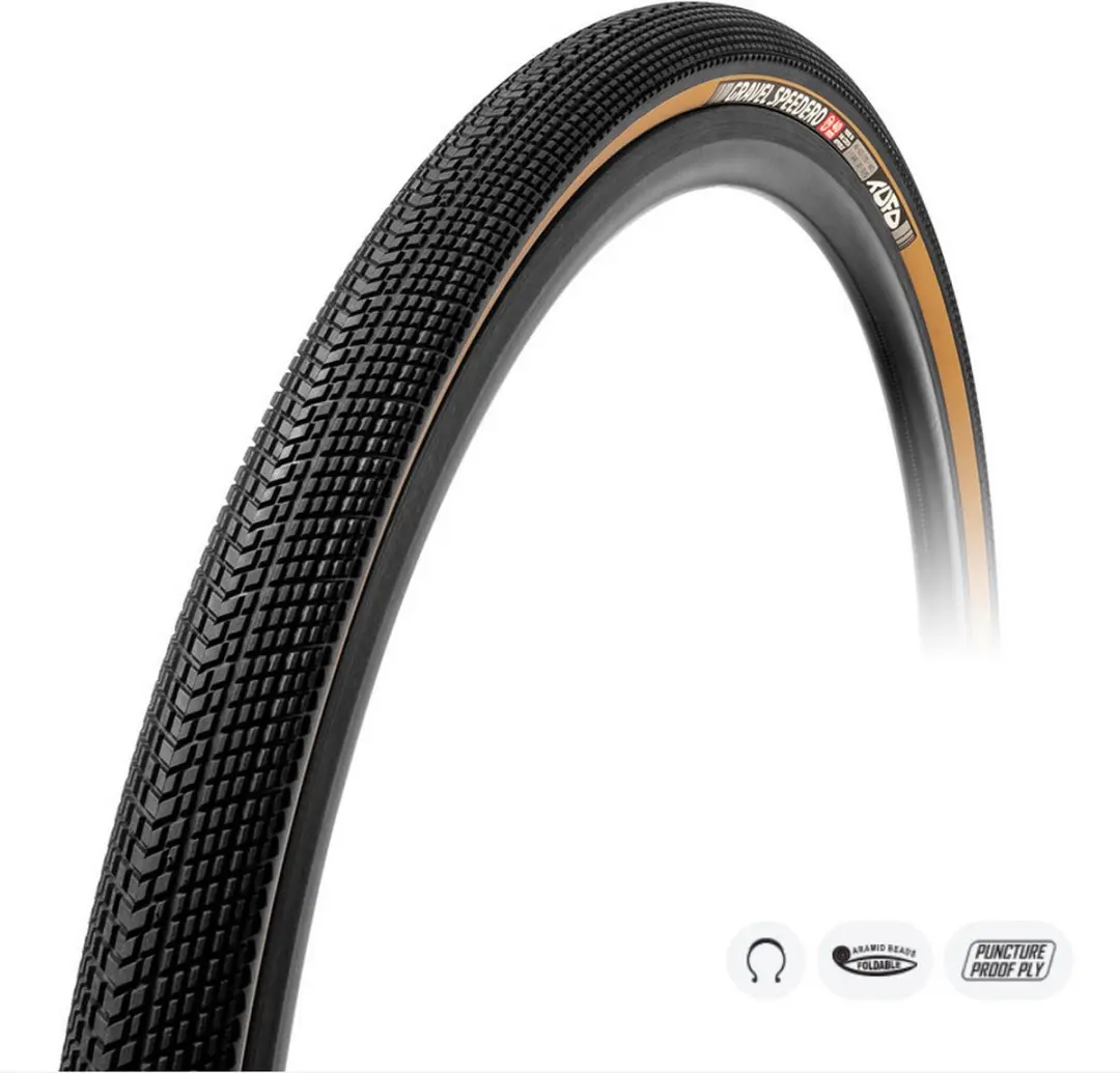 Buitenband (36-622) 700-36c Gravel Speedero zwart/beige vouwband