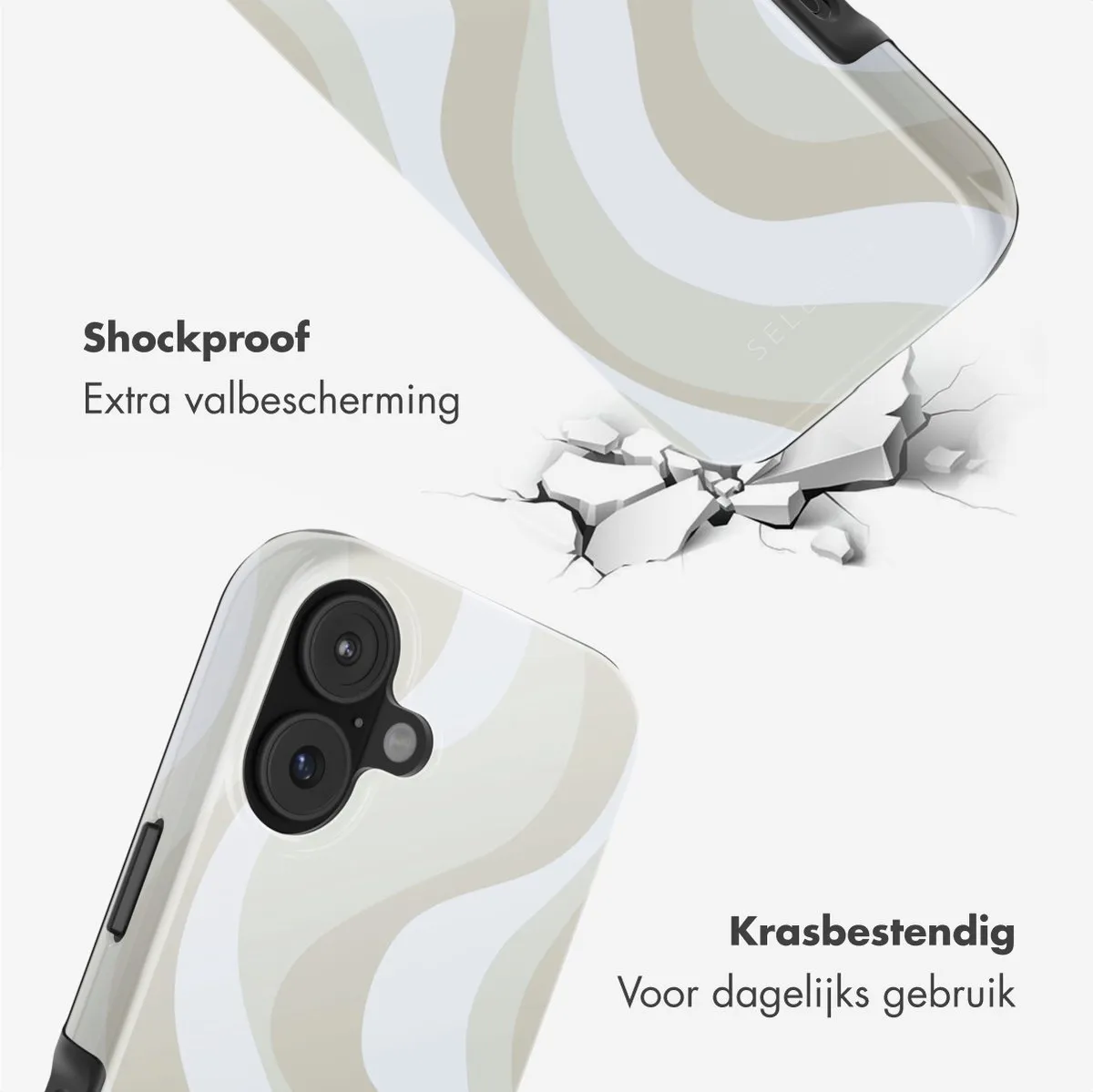 Selencia Hoesje iPhone 17 Desert Waves Beige - MagSafe