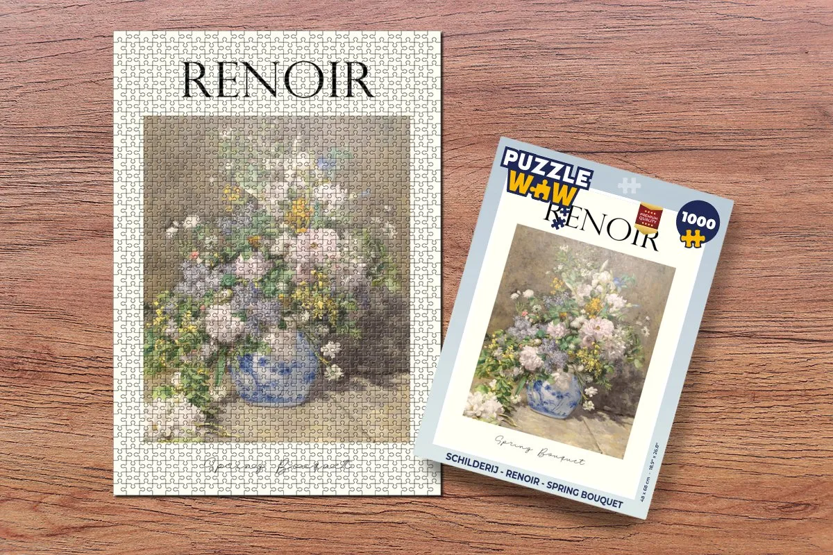 PuzzleWow Renoir Spring Bouquet Legpuzzel 1000 Stuks - Multicolor