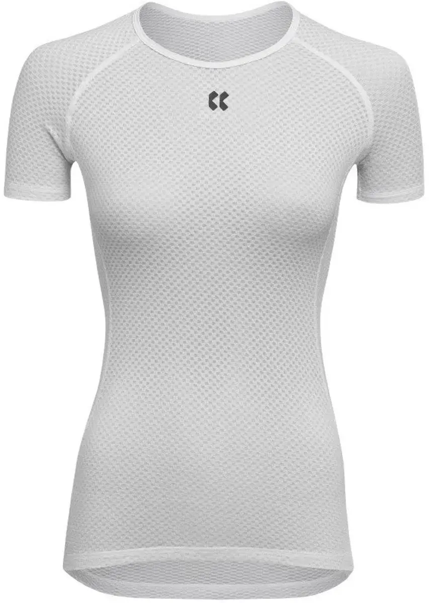 KALAS BASE Z1 Korte Mouw ondershirt Wit Dames Maat 1/XS + Gratis Nekkraag Rood