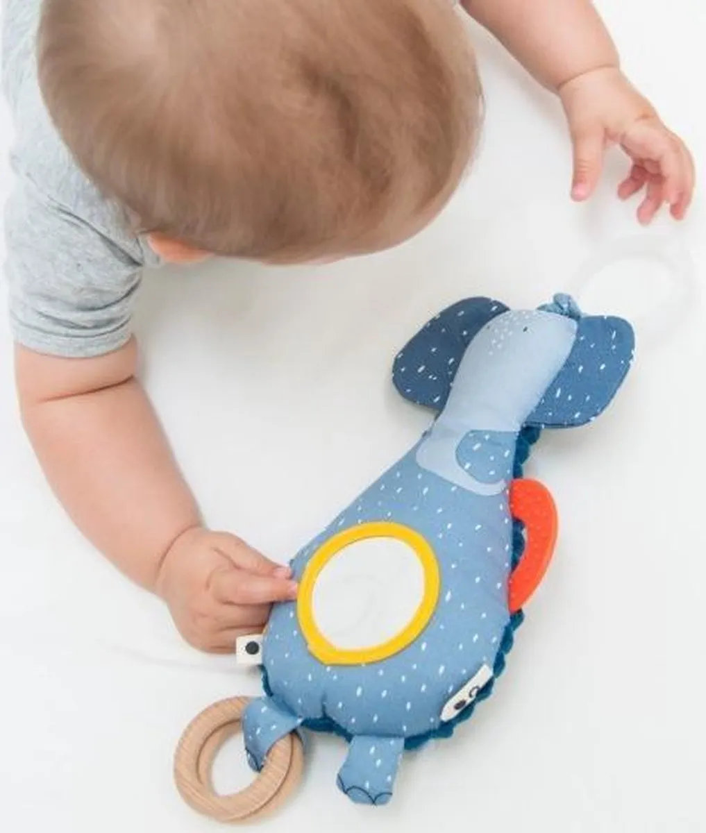 Trixie Mrs. Elephant Voel-en Grijpspeelgoed - Blauw