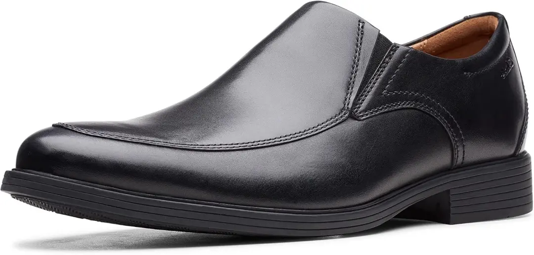 Clarks Heren Instapslippers Whiddon Step Zwart Leer