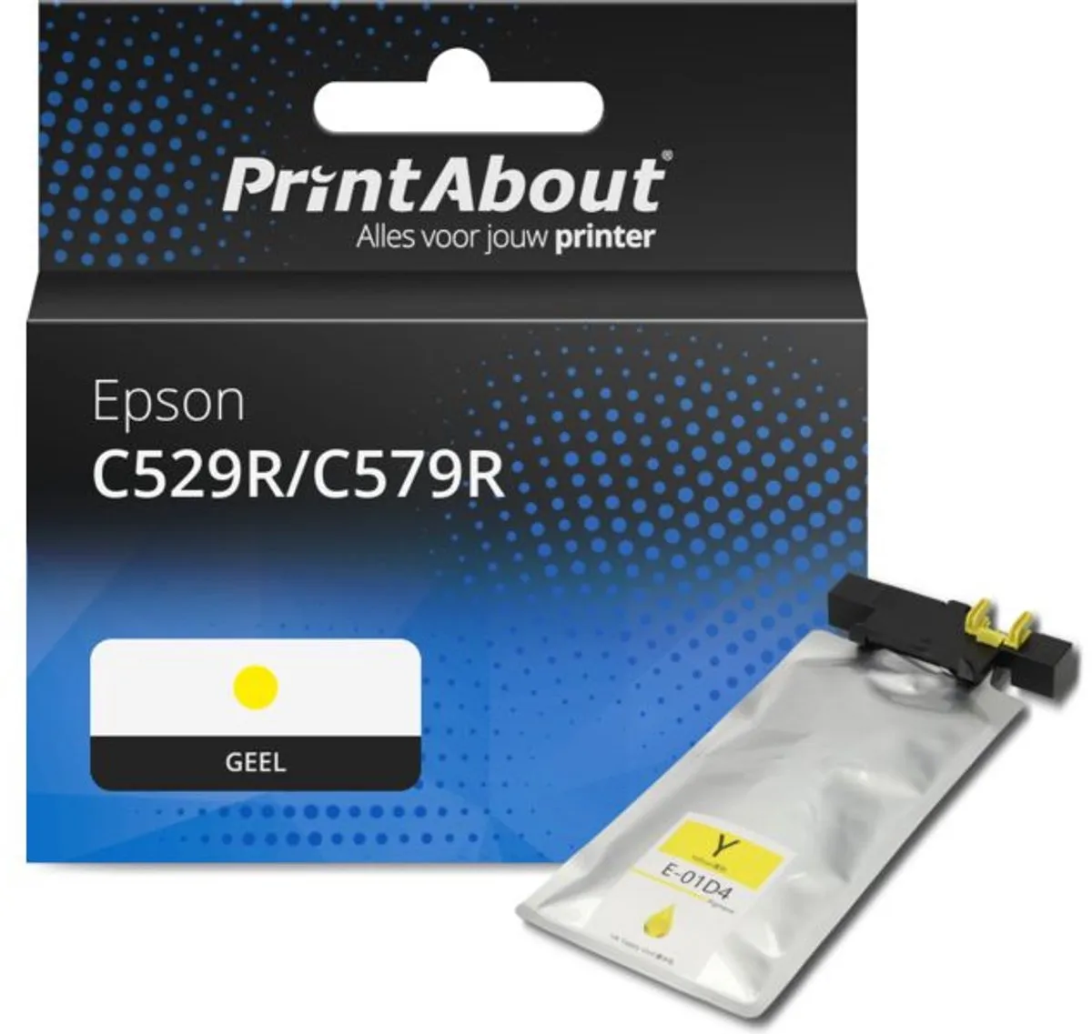 PrintAbout Inktcartridge T01D400 Geel