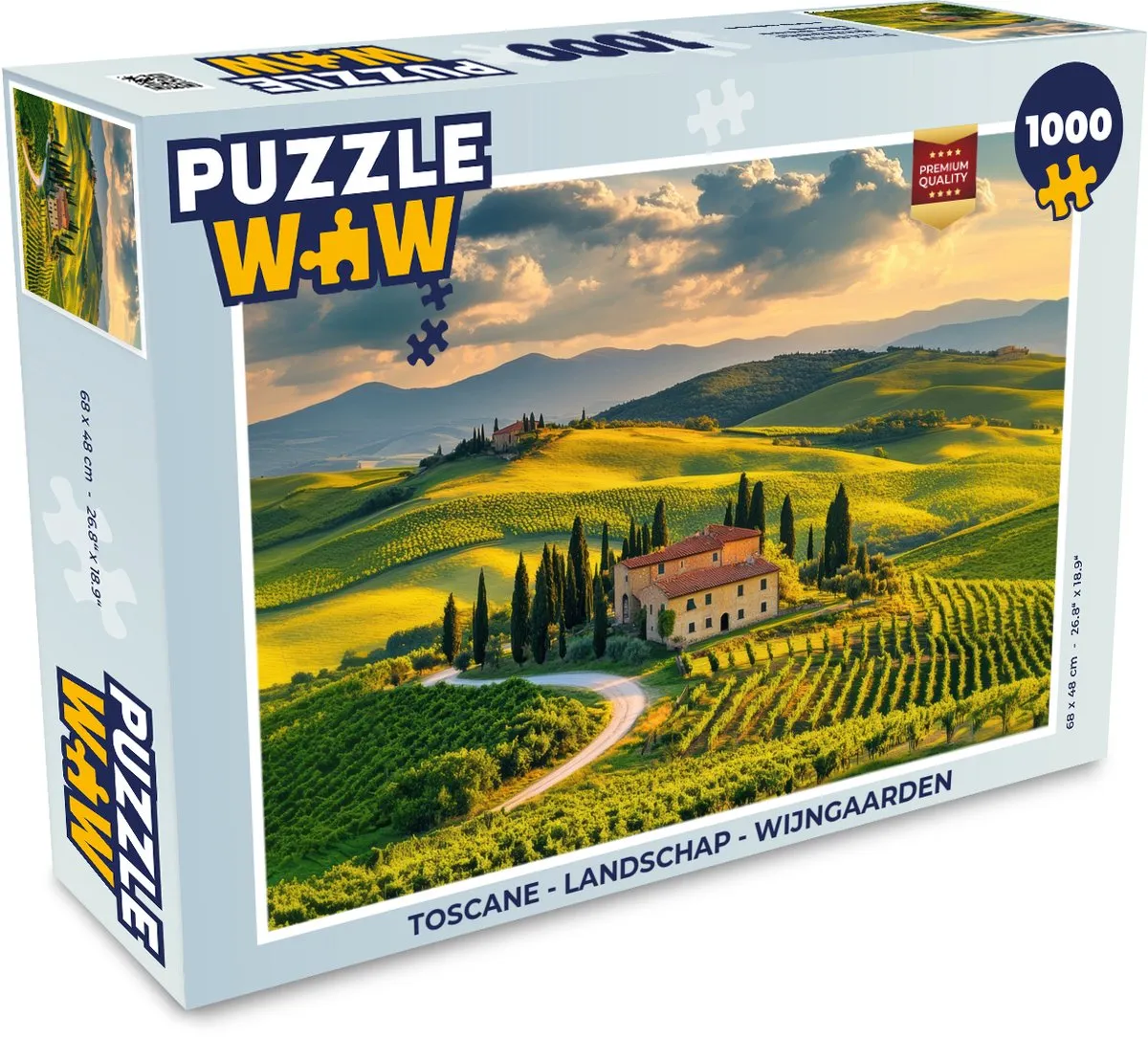 PuzzleWow Toscane Landschap Legpuzzel 1000 Stuks