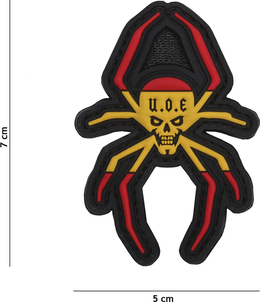 101 Inc Embleem 3D PVC Spaanse Spin Geel