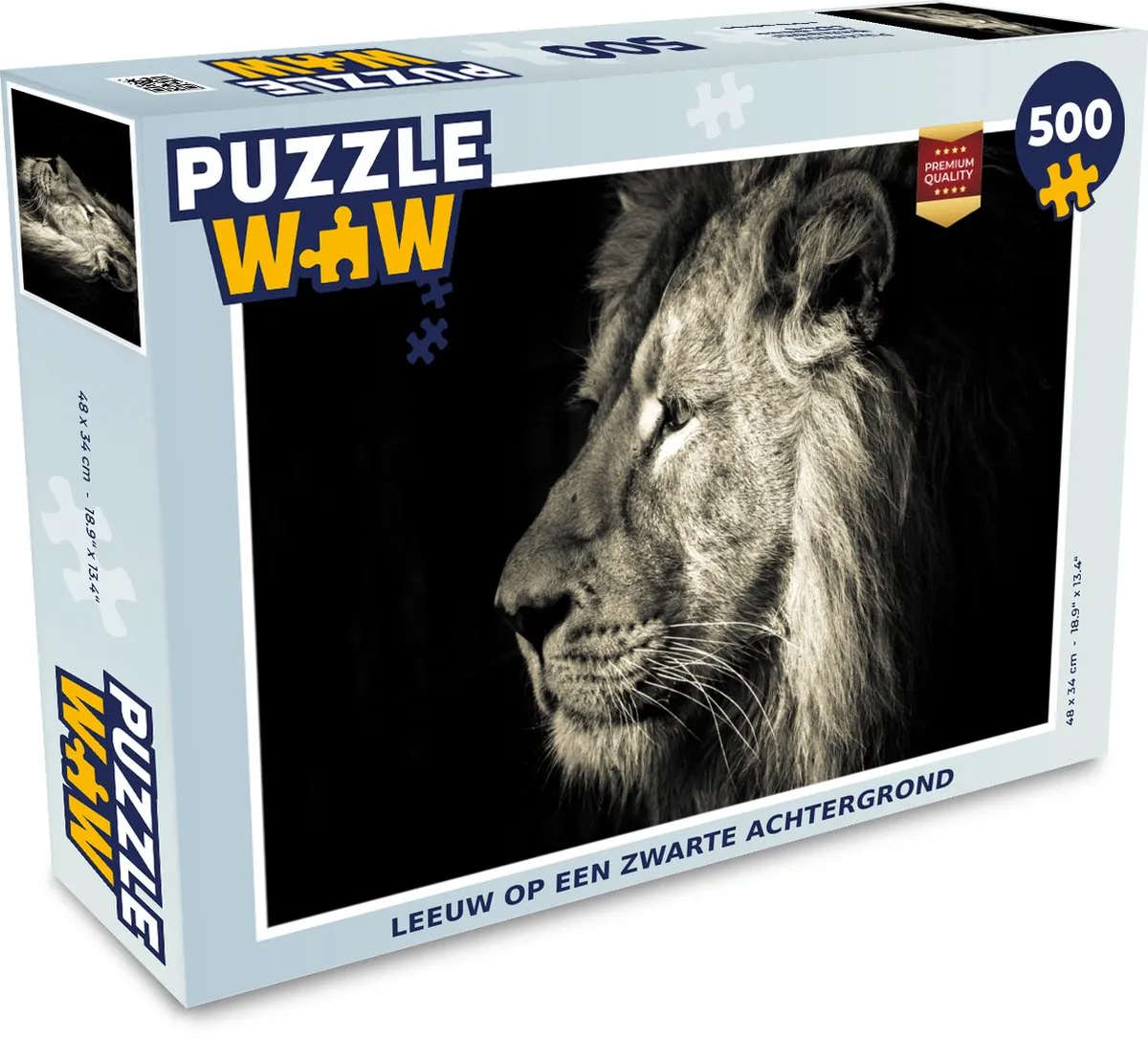 PuzzleWow Leeuw Portret Legpuzzel 500 Stuks