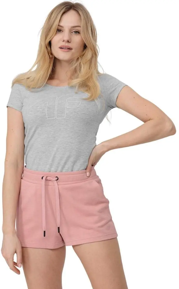4F T-shirt Dames Lichtgrijs