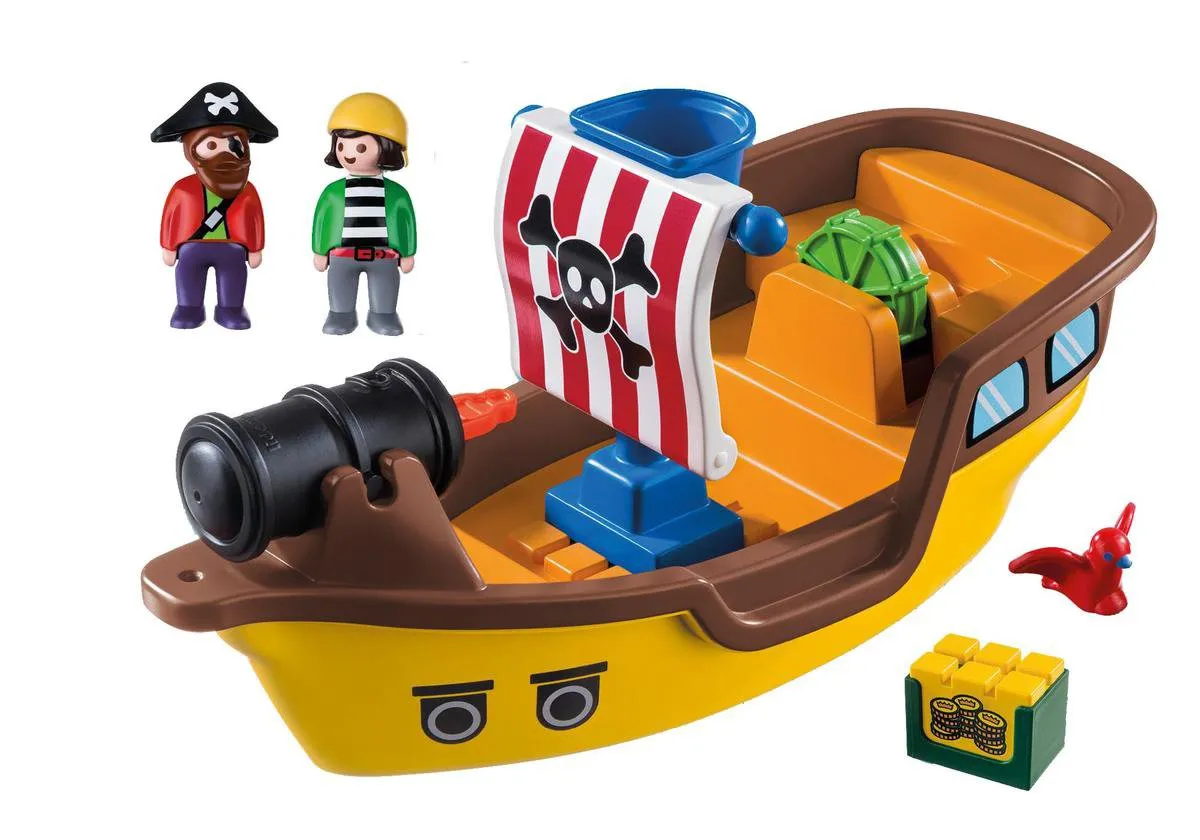 Playmobil 1.2.3 Piratenschip 9118 - Geel - afbeelding 6 van 6