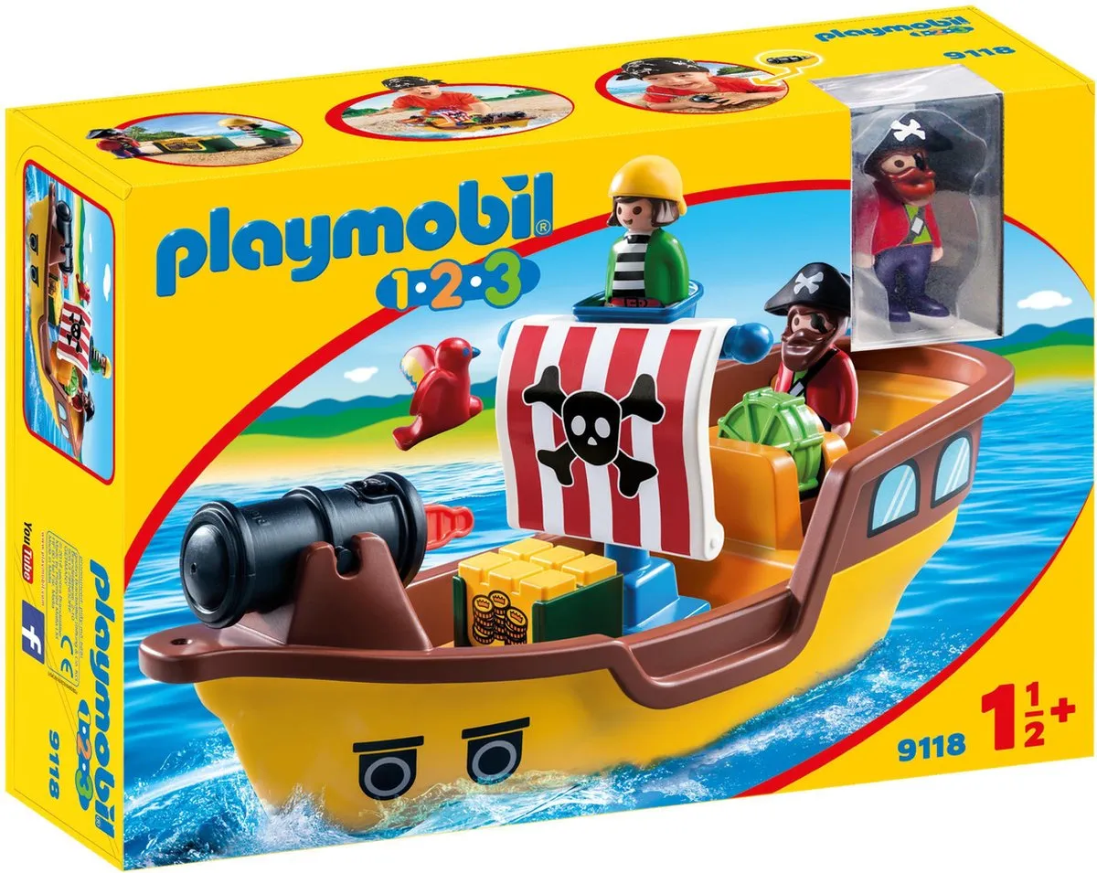 Playmobil 1.2.3 Piratenschip 9118