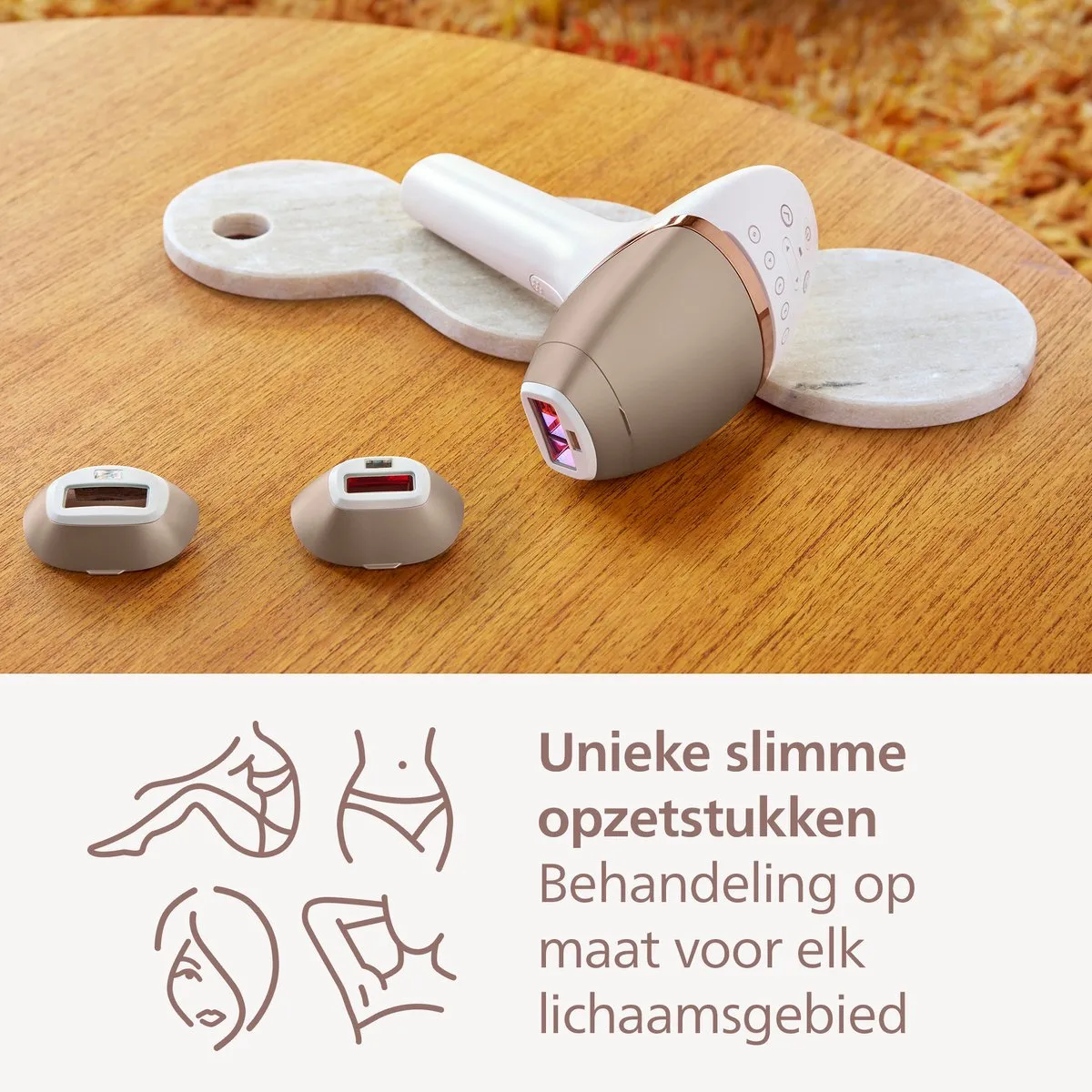 Philips Lumea Prestige 9000 BRI955/00 IPL Ontharingsapparaat - 450.000 Flitsen - Wit/Champagne