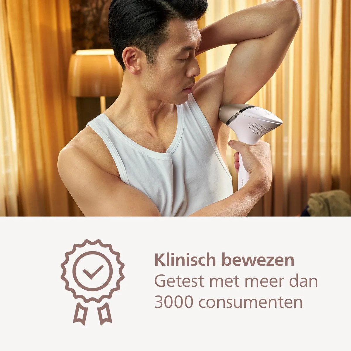 Philips Lumea Prestige 9000 BRI955/00 IPL Ontharingsapparaat - 450.000 Flitsen - Wit/Champagne