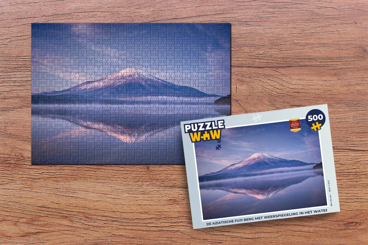 PuzzleWow Legpuzzel De Aziatische Fuji Berg 500 Stuks - Multicolor