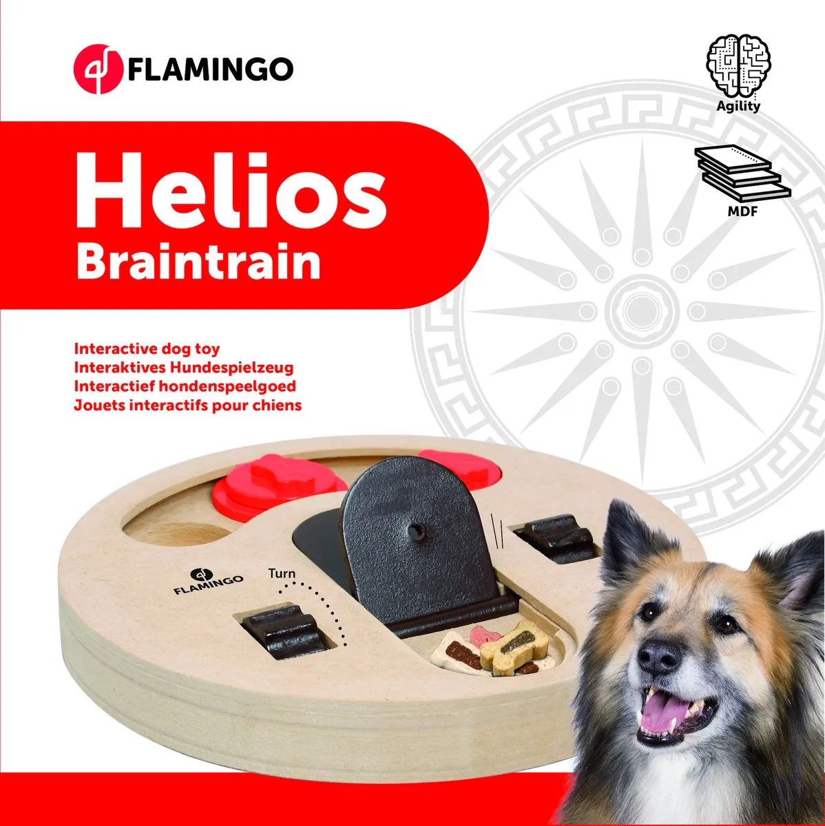 Flamingo Brain Train Helios - 23x23x2.5cm Beige