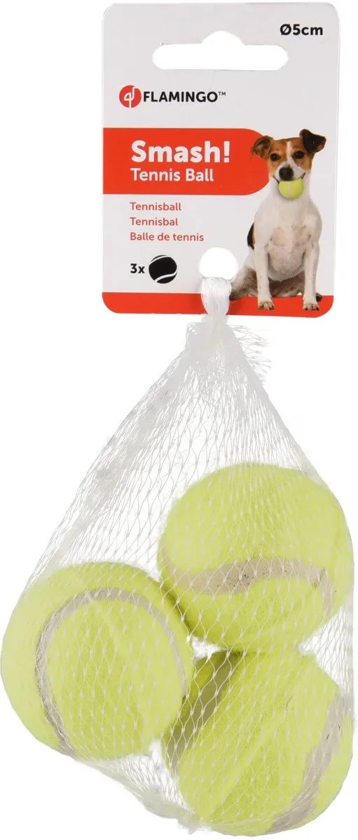 Flamingo Tennisbal Smash Geel - 3 Stuks