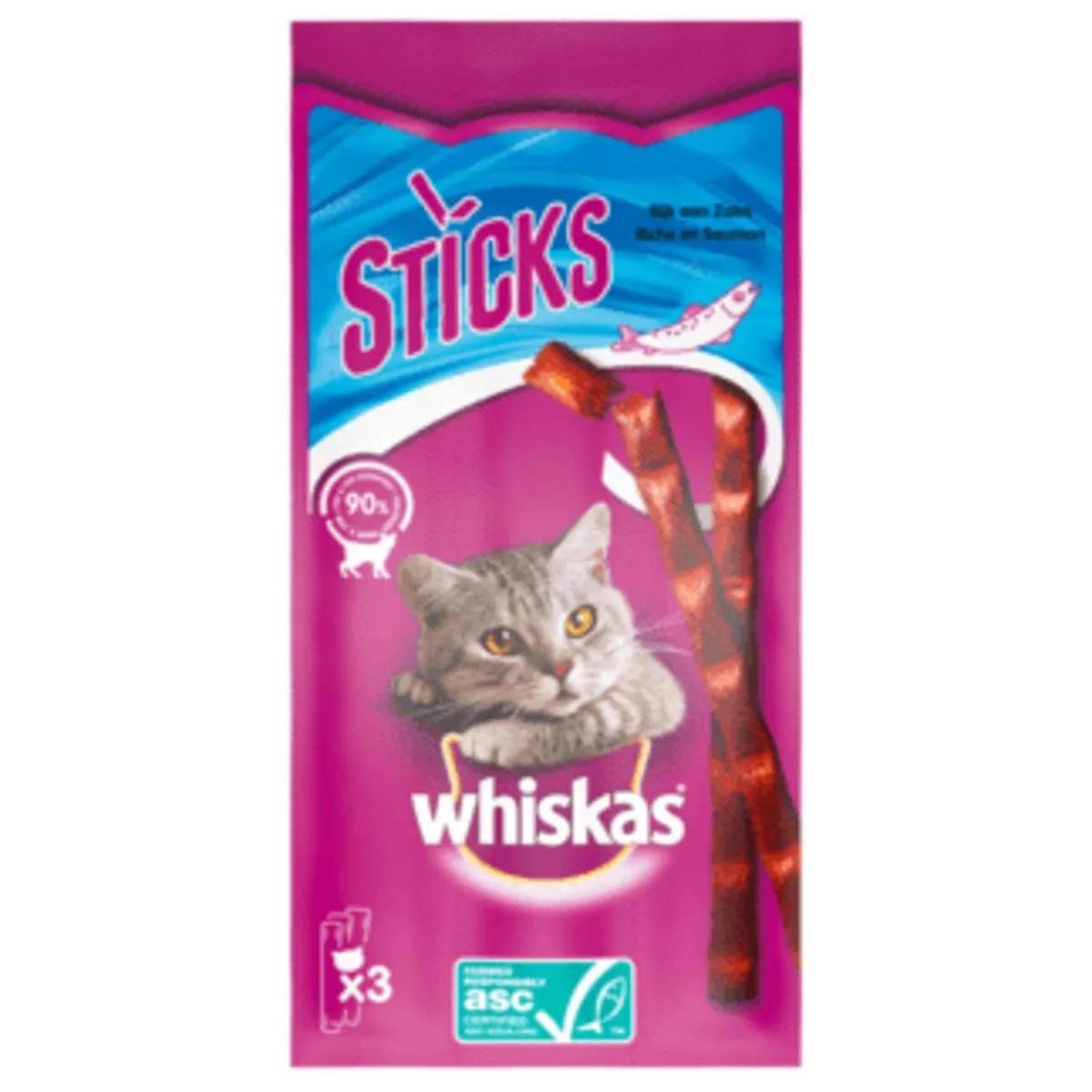 Whiskas Sticks Zalm - 3 Stuks