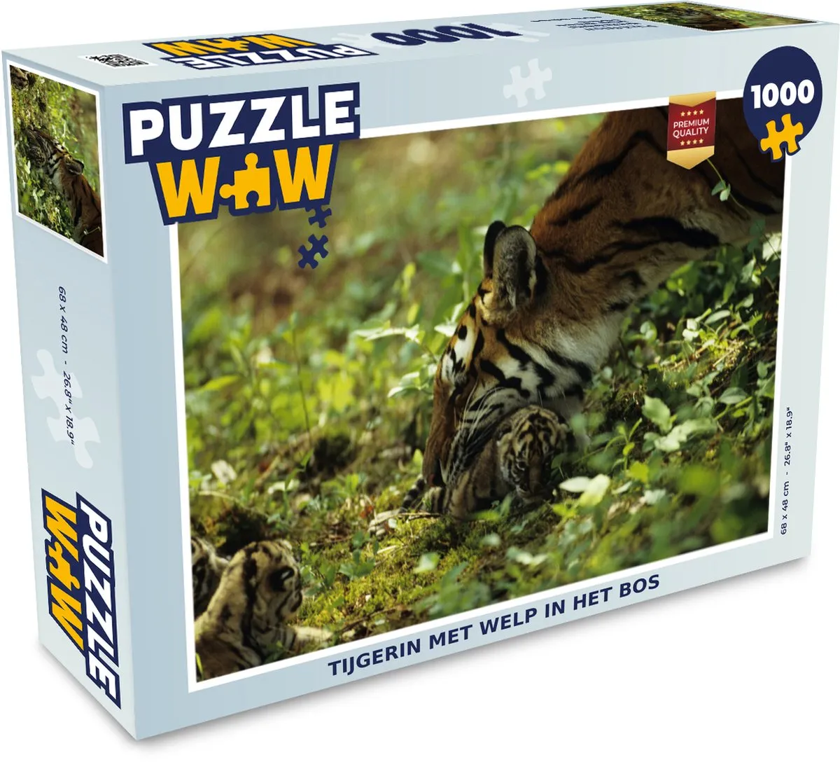 PuzzleWow Tijger Welp Legpuzzel 1000 Stuks