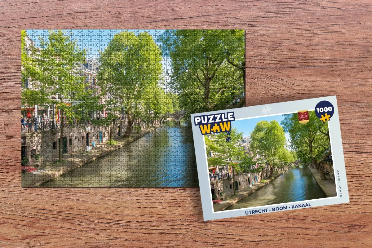 PuzzleWow Utrecht Boom Kanaal Legpuzzel 1000 Stuks - Multicolor