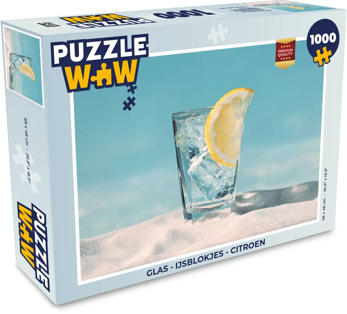 PuzzleWow Glas IJsblokjes Citroen Puzzle