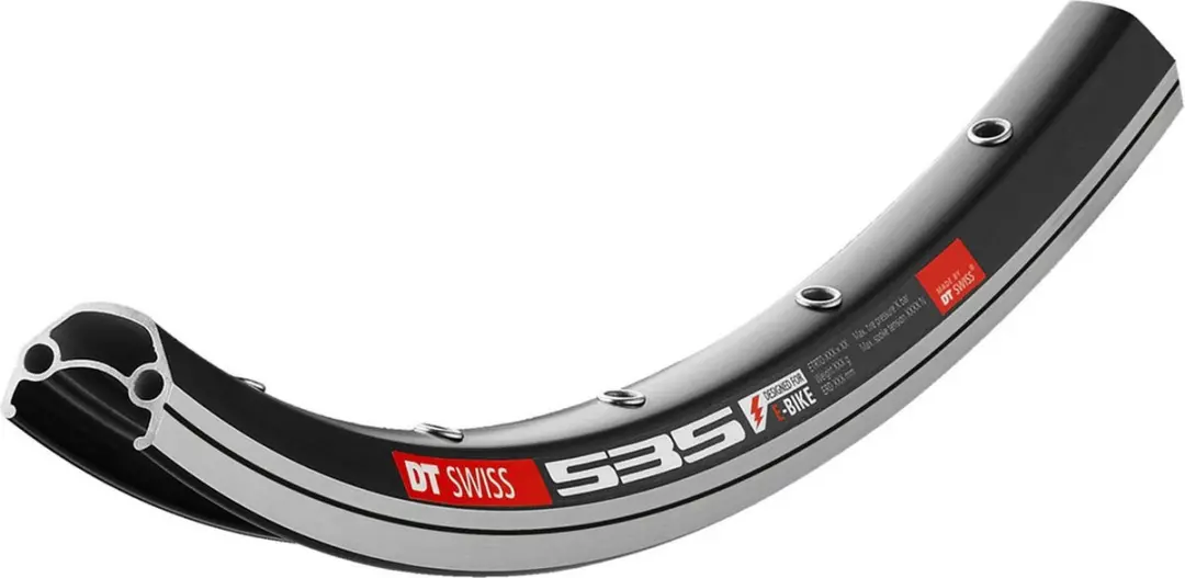 DT Swiss 535 700C 28" Velg 622-19 VL 6,5mm, zwart Uitvoering 32H