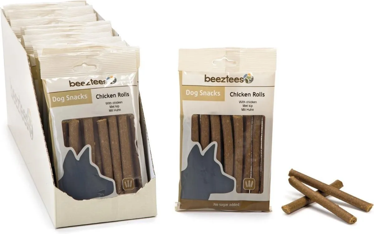 Beeztees Kip Rolls Hondensnack 150g