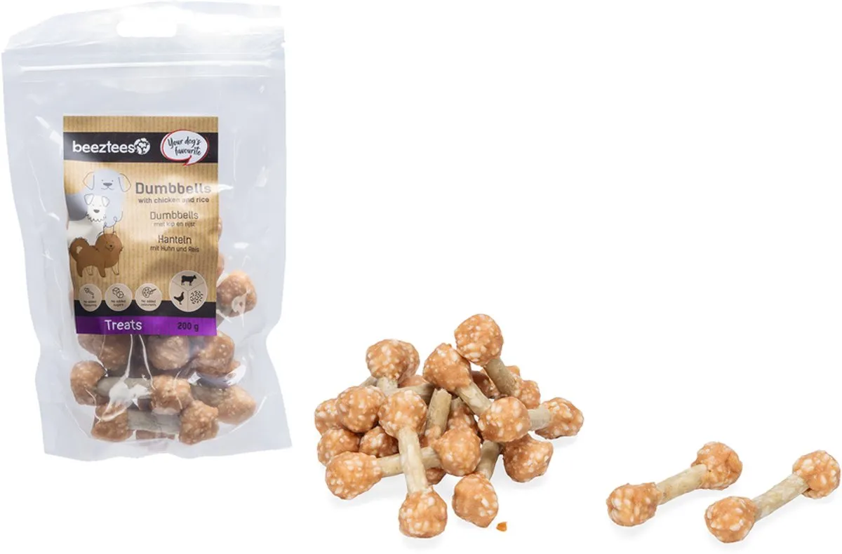 Beeztees Tasty Treats Dumbbells Mini Hondensnacks 200g