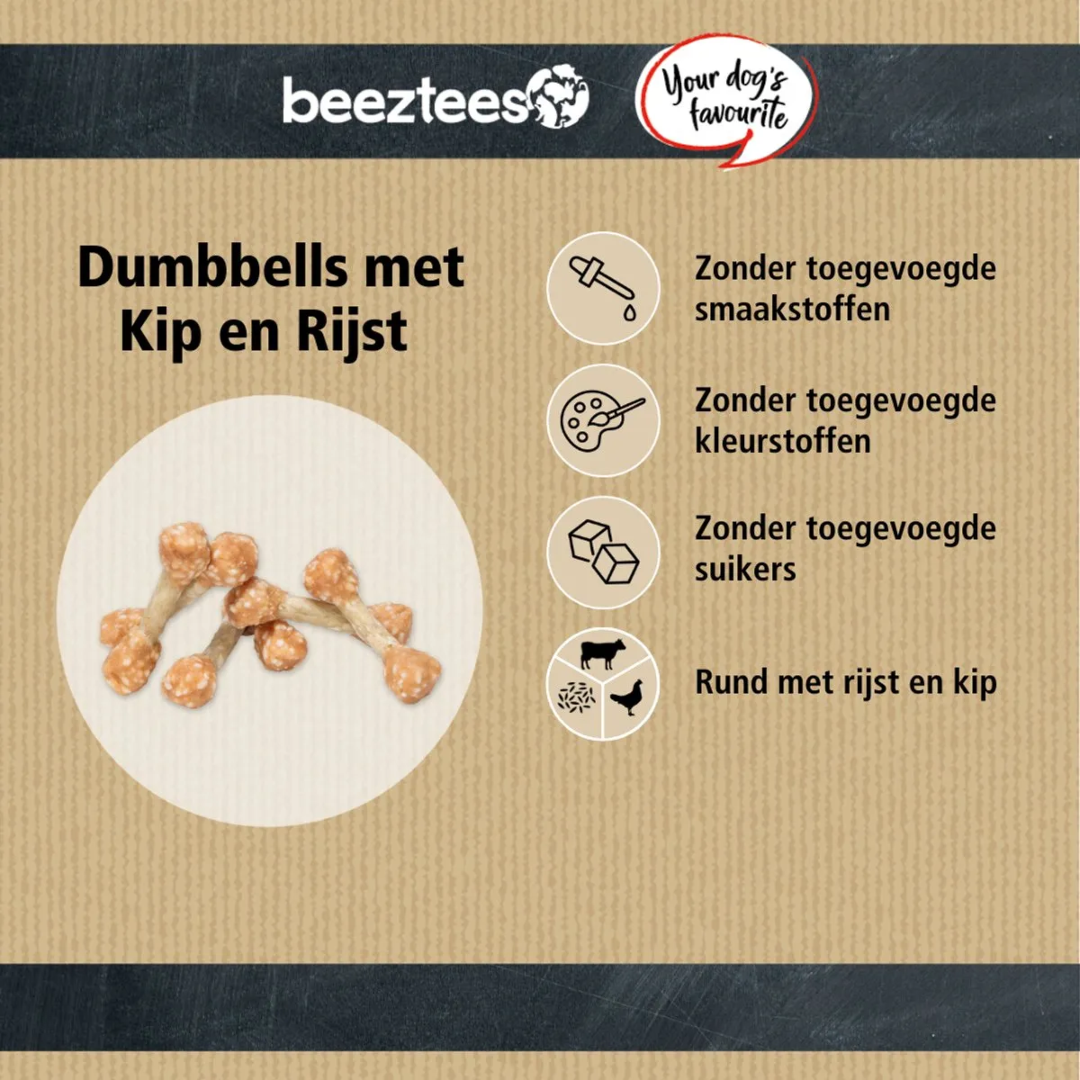 Beeztees Tasty Treats Dumbbells Mini Hondensnacks 200g
