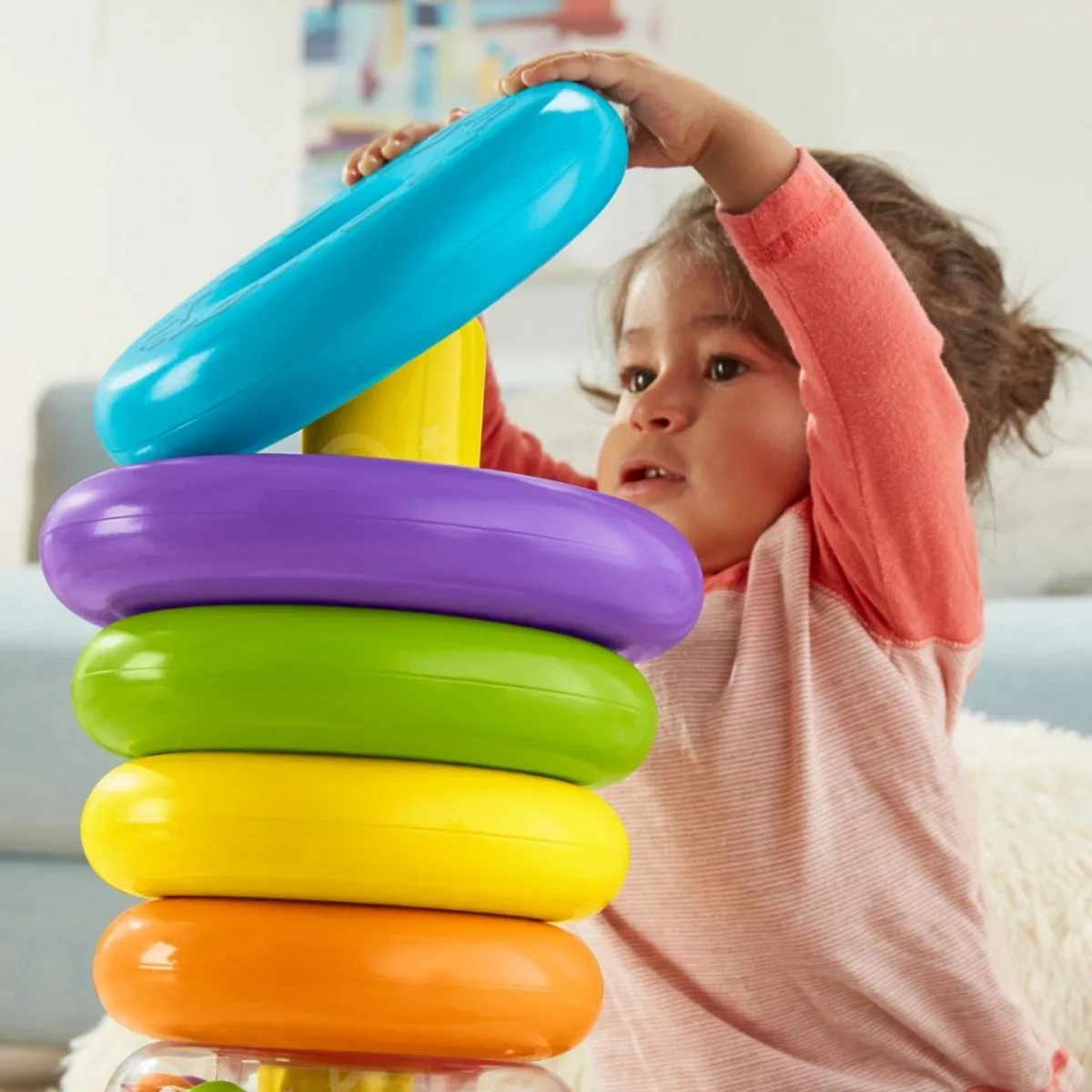 Fisher Price Gigapiramidka Kleurrijke Ringen - 6 Stuks