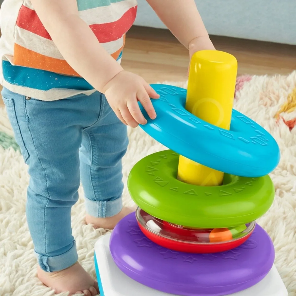 Fisher Price Gigapiramidka Kleurrijke Ringen - 6 Stuks