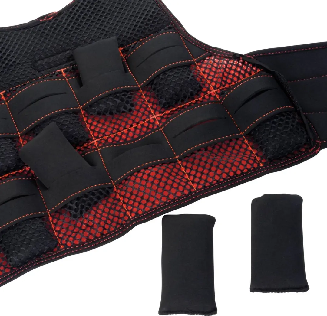 Pure2Improve Weighted Vest 5kg - Rood/Zwart - afbeelding 3 van 6