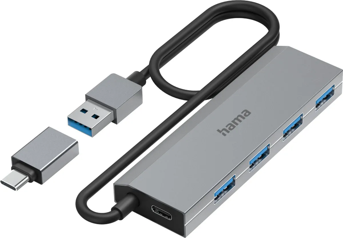 Hama 00200138 USB-hub 4x USB-A 3.2 Gen1
