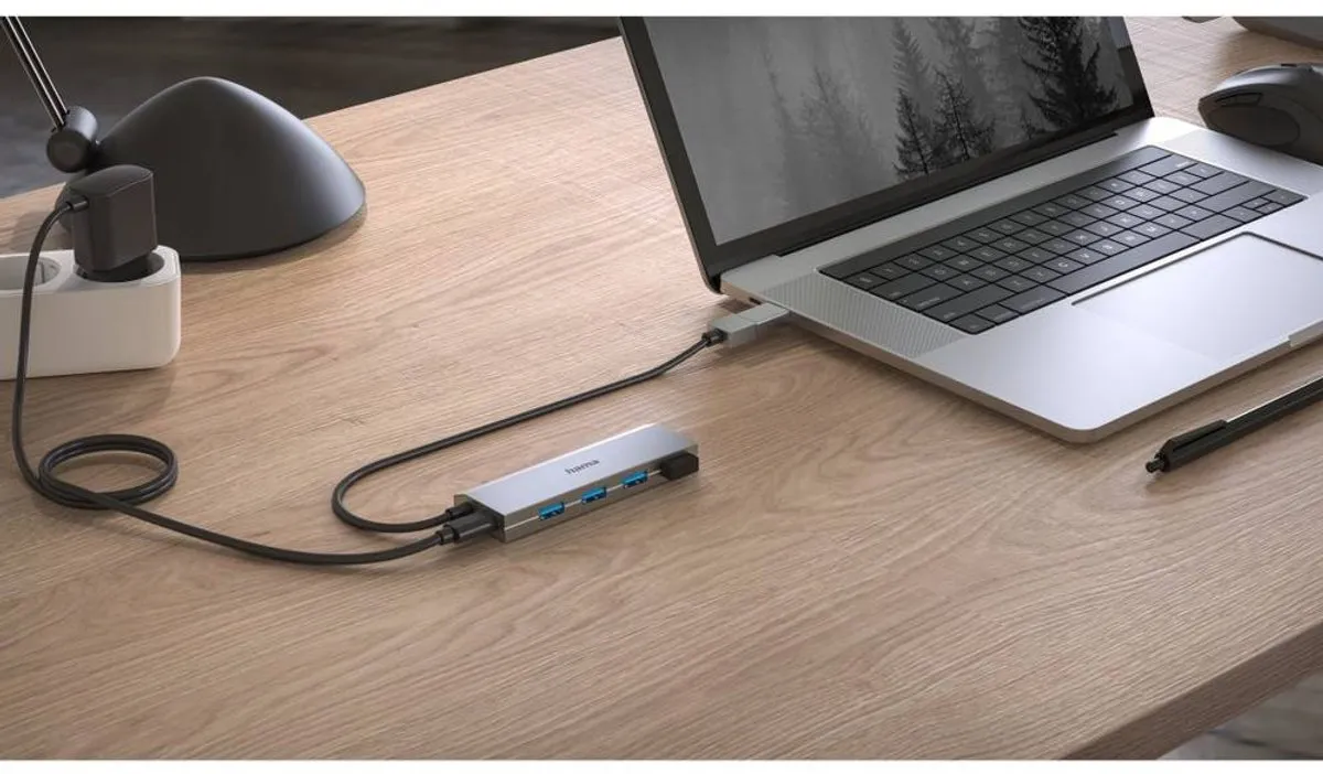 Hama 00200138 USB-hub 4x USB-A 3.2 Gen1 - Grijs
