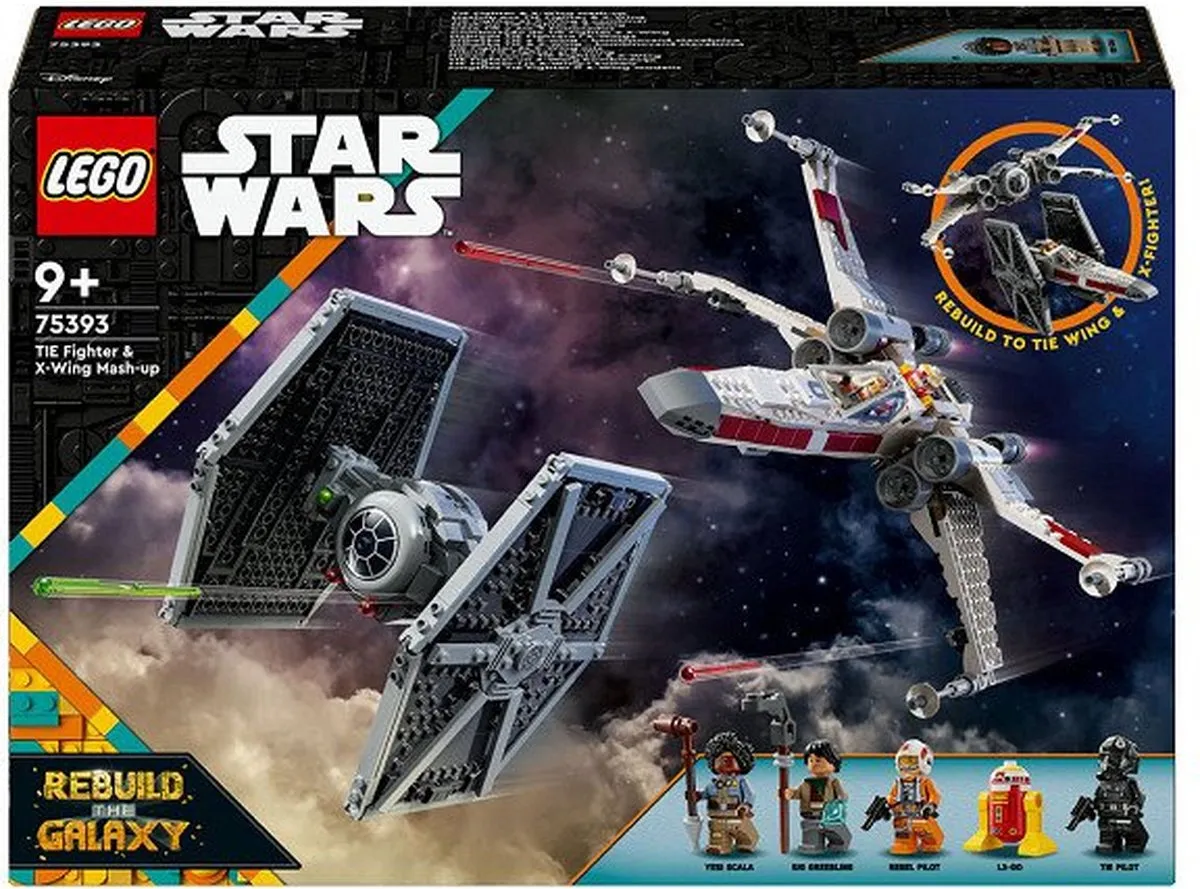 LEGO Mashup TIE Fighter & X-Wing 75393 - 1063 Stukken - Meerkleurig