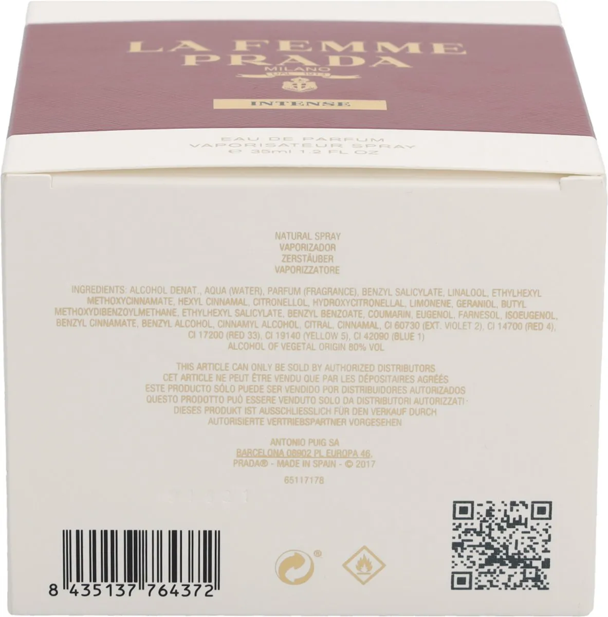Prada La Femme Intense Eau de Parfum 35ml