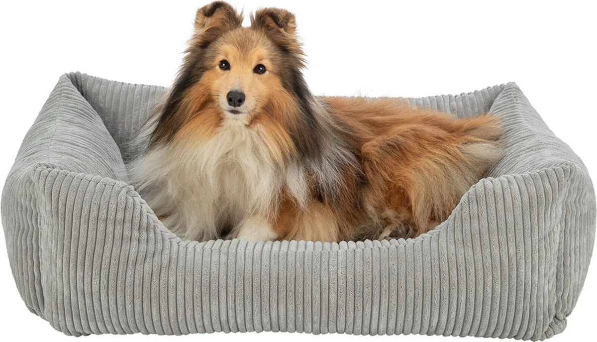 Trixie Hondenmand Vital Jonna Ribfluweel - 80x60cm - Grijs
