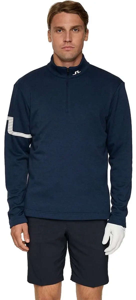J.lindeberg Heath Strike Mid Layer Sweatshirt Met Halve Rits Blauw S Man