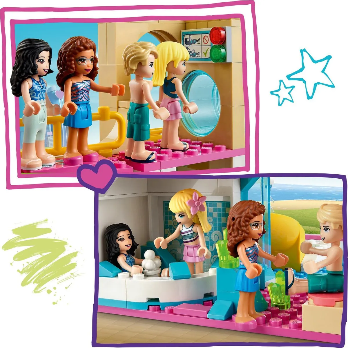 LEGO Friends Zomer Waterpretpark 41430 - 4 Minifiguren - afbeelding 5 van 6