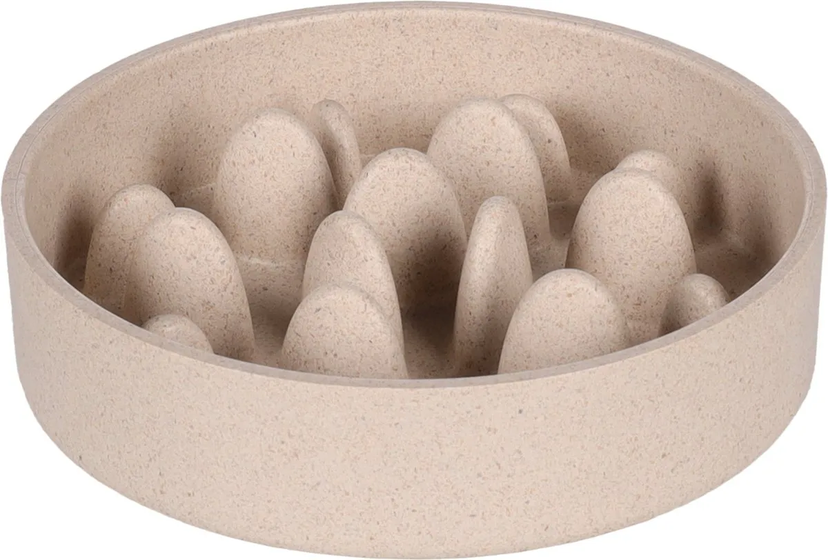 Flamingo Greni Slow Feeder Voerbak Hond - Ø14,5cm - 410ml - Beige - afbeelding 6 van 6