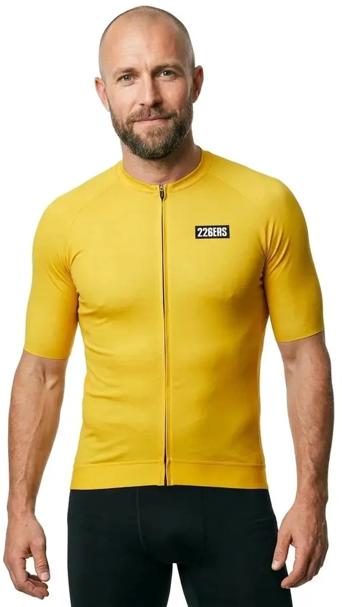 226ers Color Block Korte Mouw Wielertrui Geel M Man