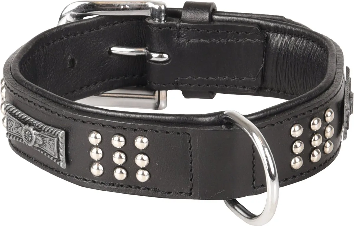 Flamingo Sedona Halsband - Leder Zwart S 31-35cm - afbeelding 6 van 6