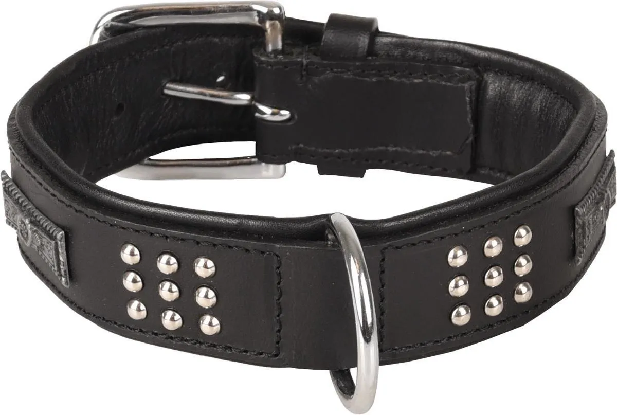 Flamingo Sedona Halsband - Leder Zwart S 31-35cm - afbeelding 4 van 6