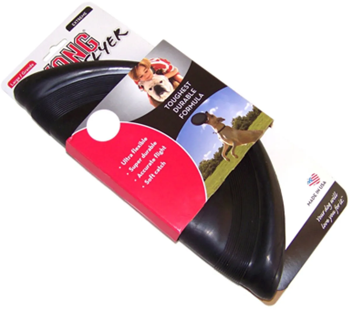 KONG Flyer Extreme Hondenspeelgoed L - 29,8 cm - Zwart