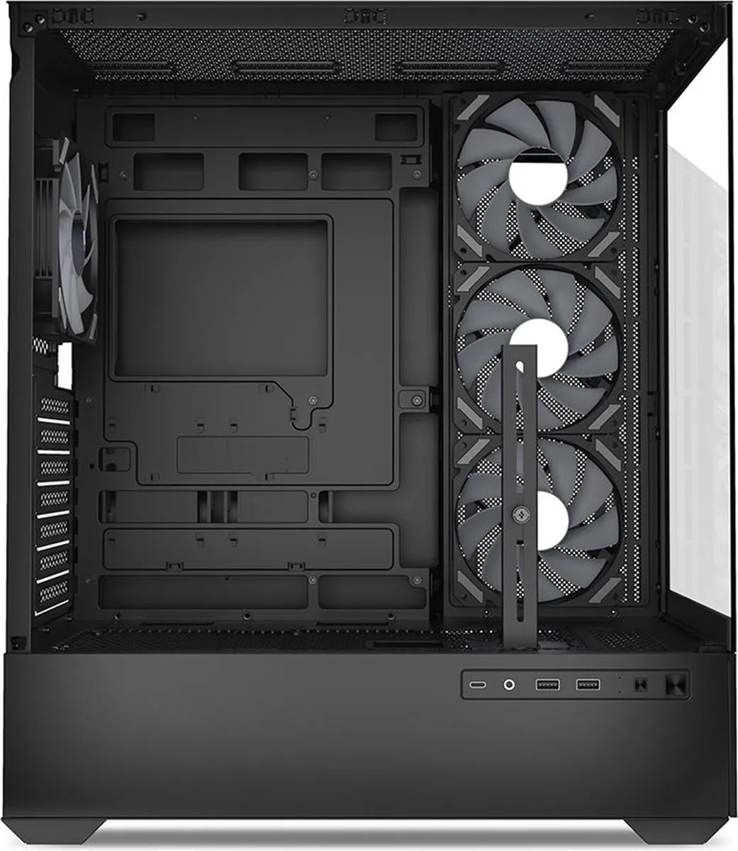 Sharkoon AK6 RGB PC Gehäuse - 4x 2.5" 2x 3.5" - Zwart