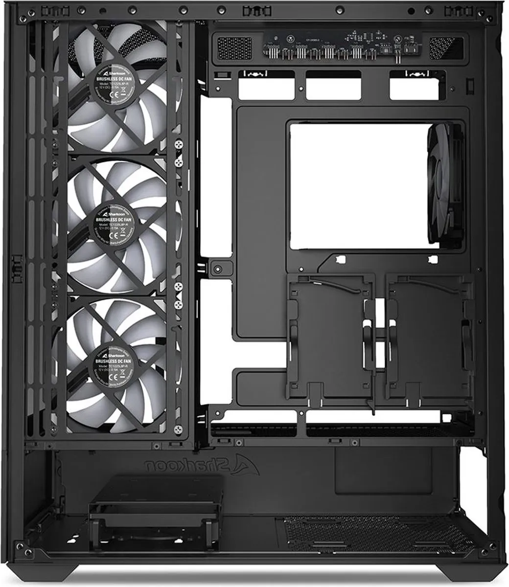 Sharkoon AK6 RGB PC Gehäuse - 4x 2.5" 2x 3.5" - Zwart
