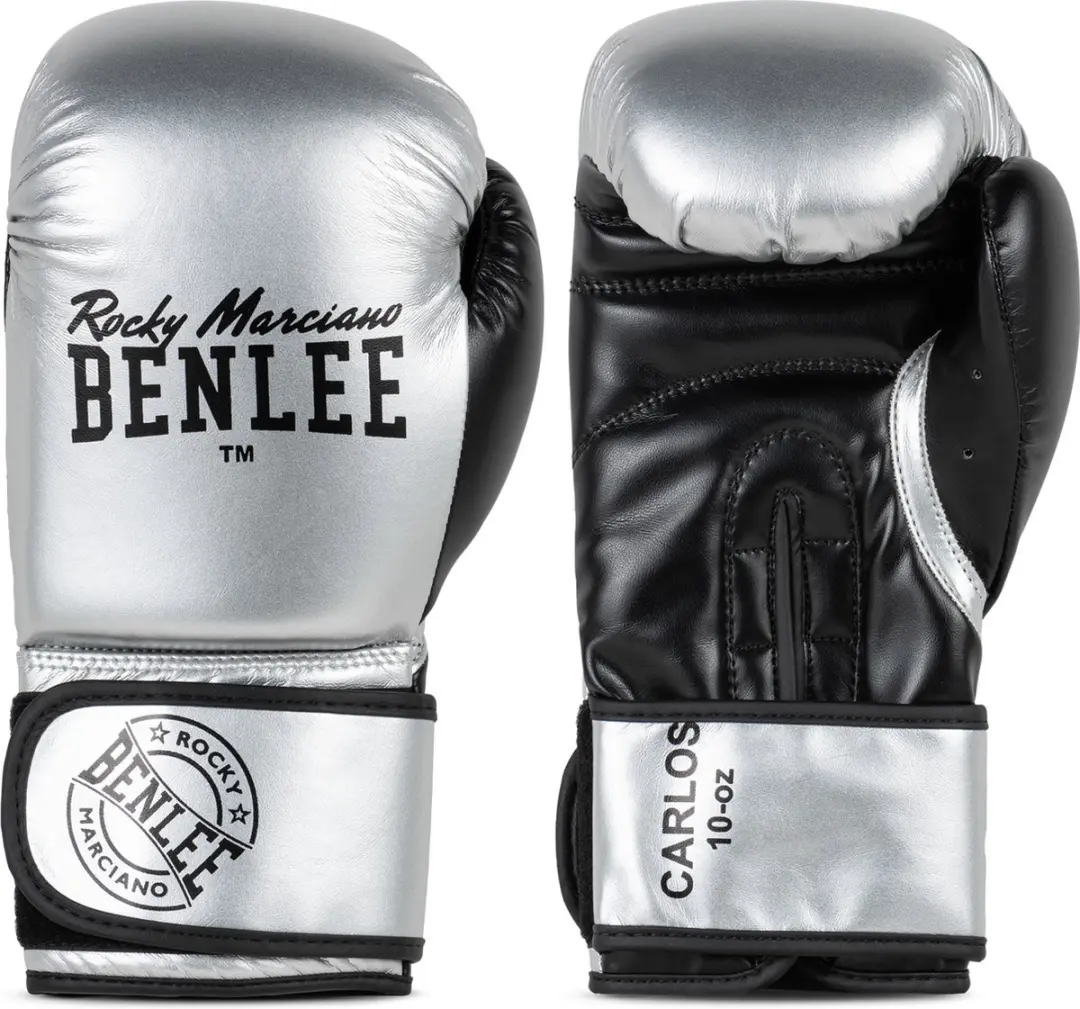 Benlee Carlos Leer Kunstmatige Bokshandschoenen Zilver 8 oz