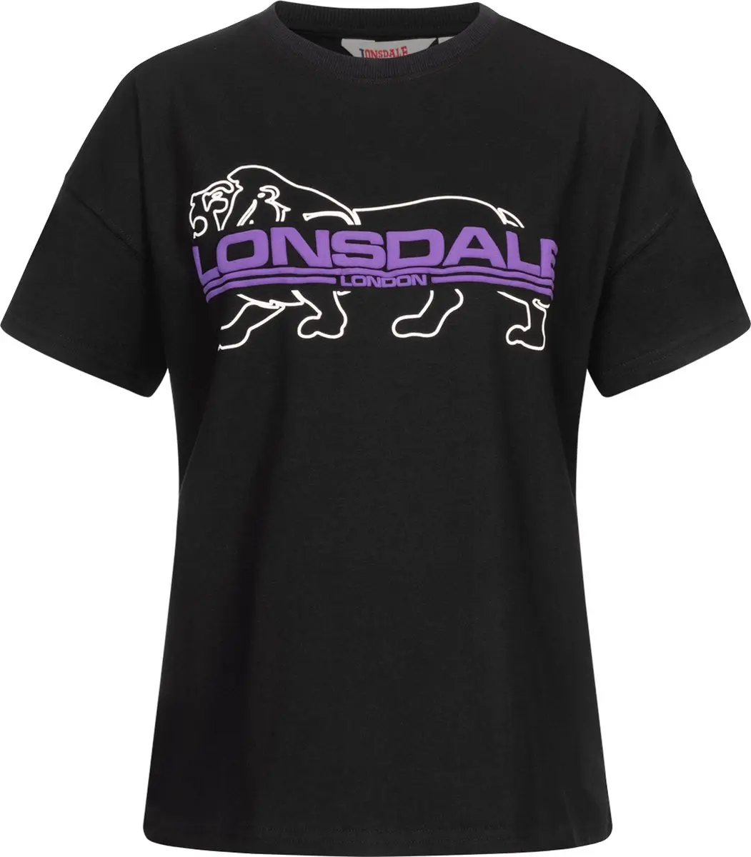 Lonsdale Cullaloe T-shirt Met Korte Mouwen Zwart S Vrouw