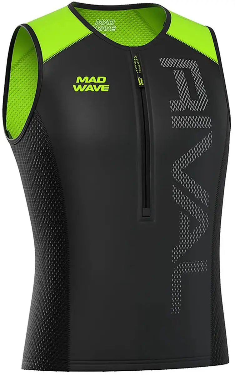 Mad Wave Rival Mouwloze Triatlontrui Zwart M Man