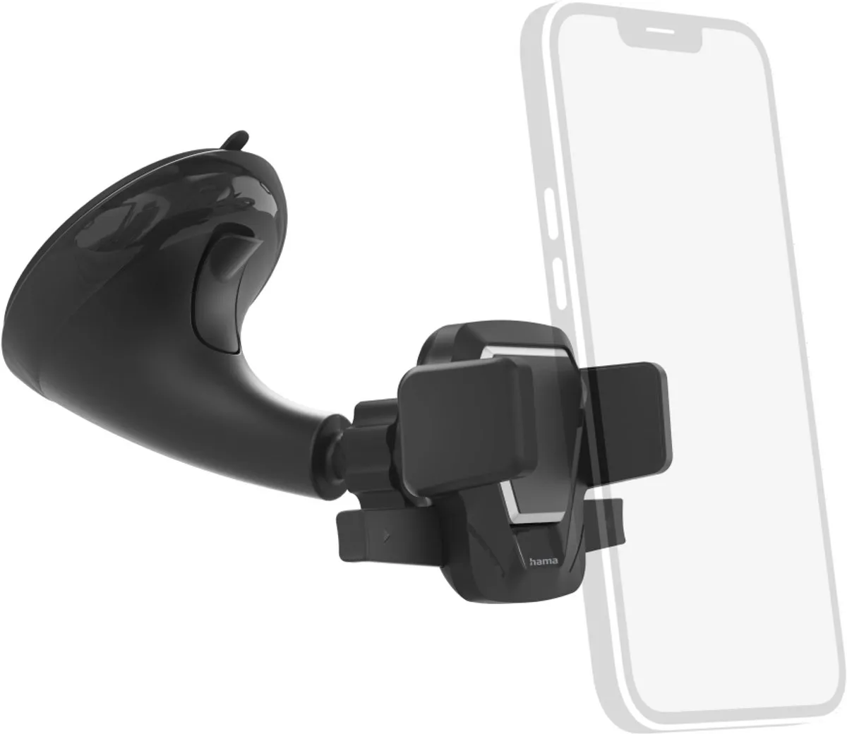 Hama Easy Snap GSM-houder Auto - 360° Draaibaar - Zwart