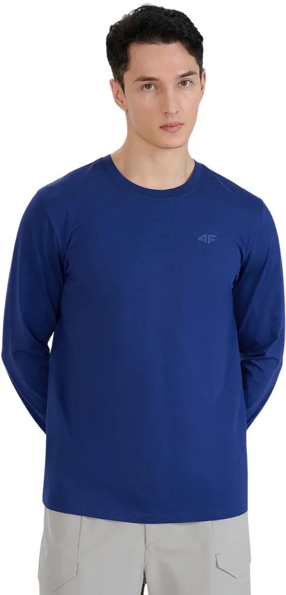 4F T-shirt Heren Longsleeve Donkerblauw